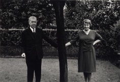 Rene &amp;amp; Georgette Magritte Holding Hands Behind a Tree, 1965, 11 x 14 Silver Gelatin Photograph, Ed. 25