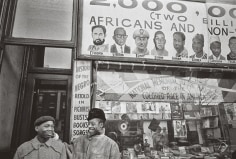 James Baldwin with his nephew and namesake outside Lewis H. Michaux&#039;s African National Memorial Bookstore, Harlem, January, 1963, Silver Gelatin Photograph
