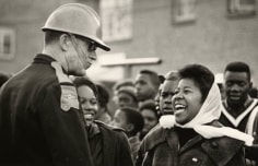 Demonstrator (Laughing) and Trooper, Philadelphia, Mississippi, 1964, Silver Gelatin Photograph