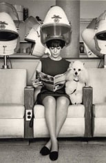 Woman and Poodle in Beauty Parlor, New York City, 1964, Silver Gelatin Photograph