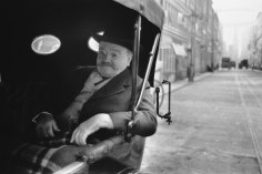 James Cagney Relaxes in a Carriage on the Set of Ragtime, London, England, 1980, 20 x 24 Silver Gelatin Photograph, Ed. 25