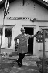 Truman Capote in front of Holcomb Kansas Post Office, 1967, Silver Gelatin Photograph