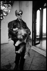 Andy Warhol with Dog,&nbsp;1965, Silver Gelatin Photograph