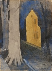 Oscar Bluemner (1867-1938), Yellow House on Bank Street, Elizabeth, 1924