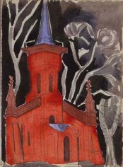 Oscar Bluemner (1867-1938), Church in Newark, South of Mercer Street, 1925