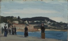 Charles Sheeler (1883-1965), Promenade Along the Beach, Nice, 1909