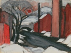 Oscar Bluemner (1867-1938), Study &ldquo;Winter Sun&rdquo; Mill Creek, Elizabeth, 1925