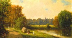 George Lafayette Clough (1824-1901), An Afternoon in the Park, circa 1870