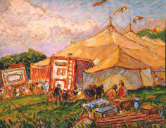 Reynolds Beal (1867-1951), Circus Day, Gloucester, circa 1930