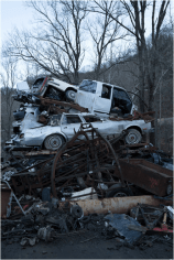 Stacy Kranitz  White Sulphur Springs, West Virginia, 2016, 2016  Archival Pigment Print  16 x 24 inches, Edition of 7  27 x 40 inches, Edition of 3, Pile of junk cars, West Virginia