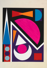 Auguste Herbin, Hache, 1953    Gouache on paper 14 1/2 x 11 inches