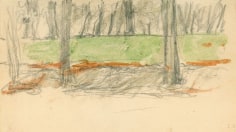 The Trees (Les arbres), c. 1930    Pencil and watercolor on paper 4 5/8 x 8 1/4 inches