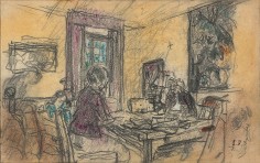 Edouard Vuillard Study for &quot;Intimit&eacute;, le Grand Salon des Clayes,&rdquo; c. 1935
