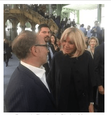 In Paris, Edward Tyler Nahem, NYC Gallery Owner, Greeted by France's First Lady, Brigette Macron, at FIAC 2017