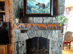 Deer Fireplace Mantel