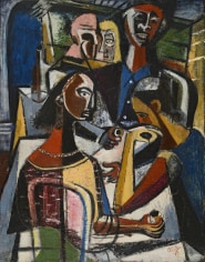 Charles Alston, Figures at a Table, 1949