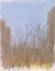 &quot;Across Stuyvesant Park, NYC,&quot; 2003, Pastel on paper, 14 x 11 inches, 35.6 x 27.9 cm, A/Y#13365