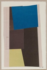 &quot;Sackett Harbor,&quot; New York, 2008, NYT newsprint collage, 6 1/8 x 4 1/8 inches, 15.6 x 10.5 cm, A/Y#20134