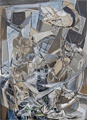 Dual Ablutions, 2013, Acrylic, collage, and oil on linen, 55 x 40 inches, 139.7 x 101.6 cm, A/Y#21142