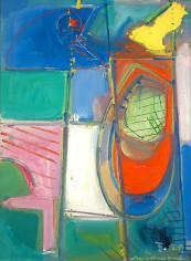 &quot;Muted Abstraction,&quot; 1947, Oil on canvas, 41 x 30 inches, 104.1 x 76.2 cm, A/Y#4162