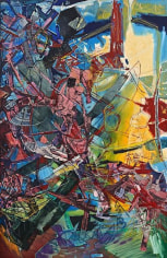 &quot;The Eye Left Over,&quot; 2012, Acrylic, dry pigment, collage and oil stick on canvas, 70 x 45 inches, 177.8 x 114.3 cm, A/Y#20123