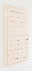 You are here, 2015, Glass head pins and Chinese calligraphy paper, 17 x 13 inches, 43.2 x 33 cm, AMY#27933