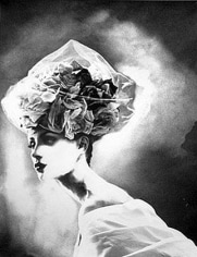 &quot;Night Bloom&quot;, Hat by Christian Lacroix Haute Couture, Olga Pantushenkova, Paris, The New York Times Magazine, March 31,1996, gelatin silver print, 24 x 20 inches