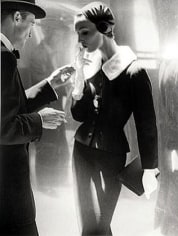 &quot;By Night, Shining Wool and Towering Heel&quot;, Suit by Handmacher, Evelyn Tripp, New York, Harper&#039;s Bazaar, September 1954, gelatin silver print, 20 x 16 inches