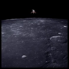 043, Lunar Module Intrepid Prepares for Descent, 69 Miles Altitude, Apollo 12, November 14-24, 1969, digital c-print, 24.5 x 24.5 inches