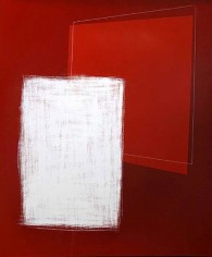 Sanded Vertical Rectangle and Red Trapezoid on Red, 2005