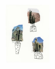 Michael Stiegler  Three Cactus (unframed), 2019 art from the exhibition on Bowery at Lone Goat Gallery