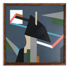 Greg Hodgson  Sloped penthouse from distance, 2019 art