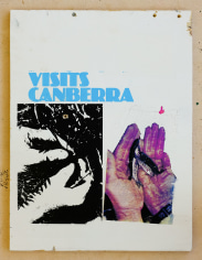 Jacob Boylan  Visits Canberra, 2020  Silkscreen on plywood  56h x 42.50w cm