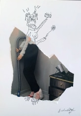 Michael Stiegler  Vacuuming, 2019 art from the exhibition on Bowery at Lone Goat Gallery