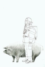 Teresa Currea, Miedo infecto-contagioso, 2012, Pencil and ink on paper, 12.5 x 16.5 cm