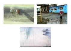 Melanie Smith, Video stills from Parres I, Parres II, and Parres III, 2004. Video transferred from 35mm, 4:20 minutes (I), 3:42 minutes (II), 3:33 minutes (III).