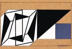 Hugo de Marziani, Untitled, 1960. Tempera on cardboard, 7.1 in. x 11.4 in.