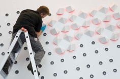 Luis Tomasello, Atmosphere Chromoplastique, 2011, Bloch Building, The Nelson-Atkins Museum of Art (during installation)
