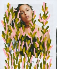  Untitled (Zoe Kravitz by Manolo Campion for Alexis Bittar), 2016, 	Acrylic on Magazine Page