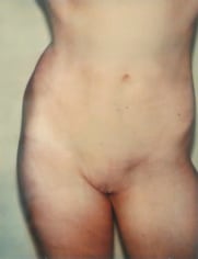  Female Nude, 	4.25 x 3.5 inch unique polaroid