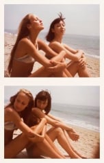  Jerry Hall and Adele Lutz. 1974, 	Two 3.25 x 4.5 inch unique vintage Kodak prints