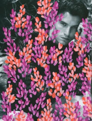 Untitled (Oliver Cheshire by Lawrence Spark for Seventh Man #10, Autumn/Winter 2015), 2016, 	Acrylic on Magazine Page