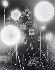 Link &amp;amp; George Thom with Flash Equipment Ignited, NYC, 1956