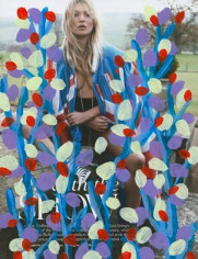  Untitled (Kate Moss by Craig McDean for British Vogue, May, 2016), 2016, 	Acrylic on Magazine Cover
