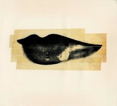  Lips, c. 1975, 	Unique Screenprint and Tape Collage