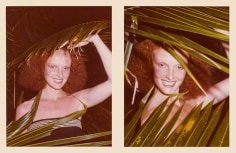  Grace Coddington. 1975, 	Two 4.5 x 3.25 inch unique vintage Kodak prints