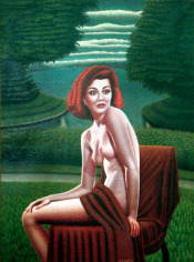 Drossos Skyllas Seated Nude in Garden, c. 1960