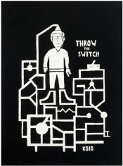 Ken Grimes (1947) USA, Throw the Switch, 2010, Acrylic on Masonite, 48 x 36 in