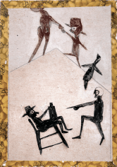 Bill Traylor, Untitled, (Drinking Bout),&nbsp;1938-1943