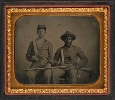 Sergeant A.M. Chandler and Silas Chandler, an enslaved man, ca. 1861 (Courtesy of Library of Congress)